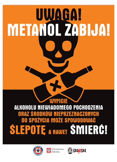 UWAGA! METANOL ZABIJA!