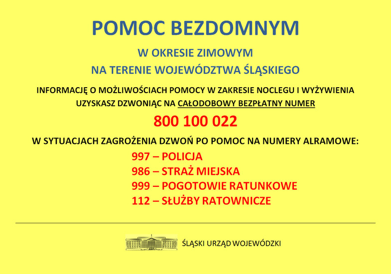 POMOC BEZDOMNYM - 800 100 022