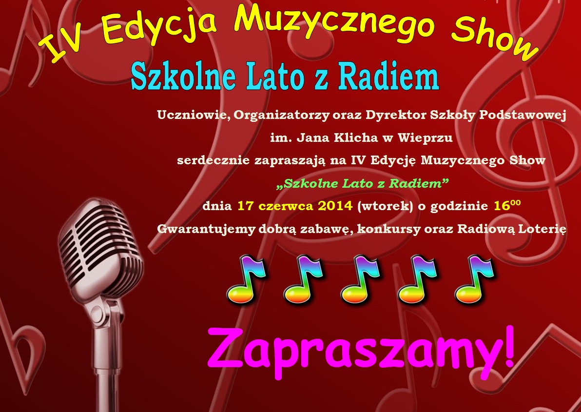 IV Edycja Muzycznego Show. ZAPRASZAMY!