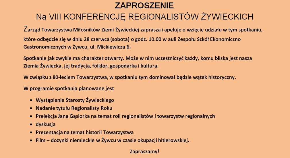 Zarząd Towarzystwa Miłośników Ziemi Żywieckiej w Żywcu...