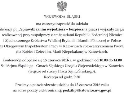 Konferencja pt. ''Sprawdź zanim wyjedziesz - bezpi...