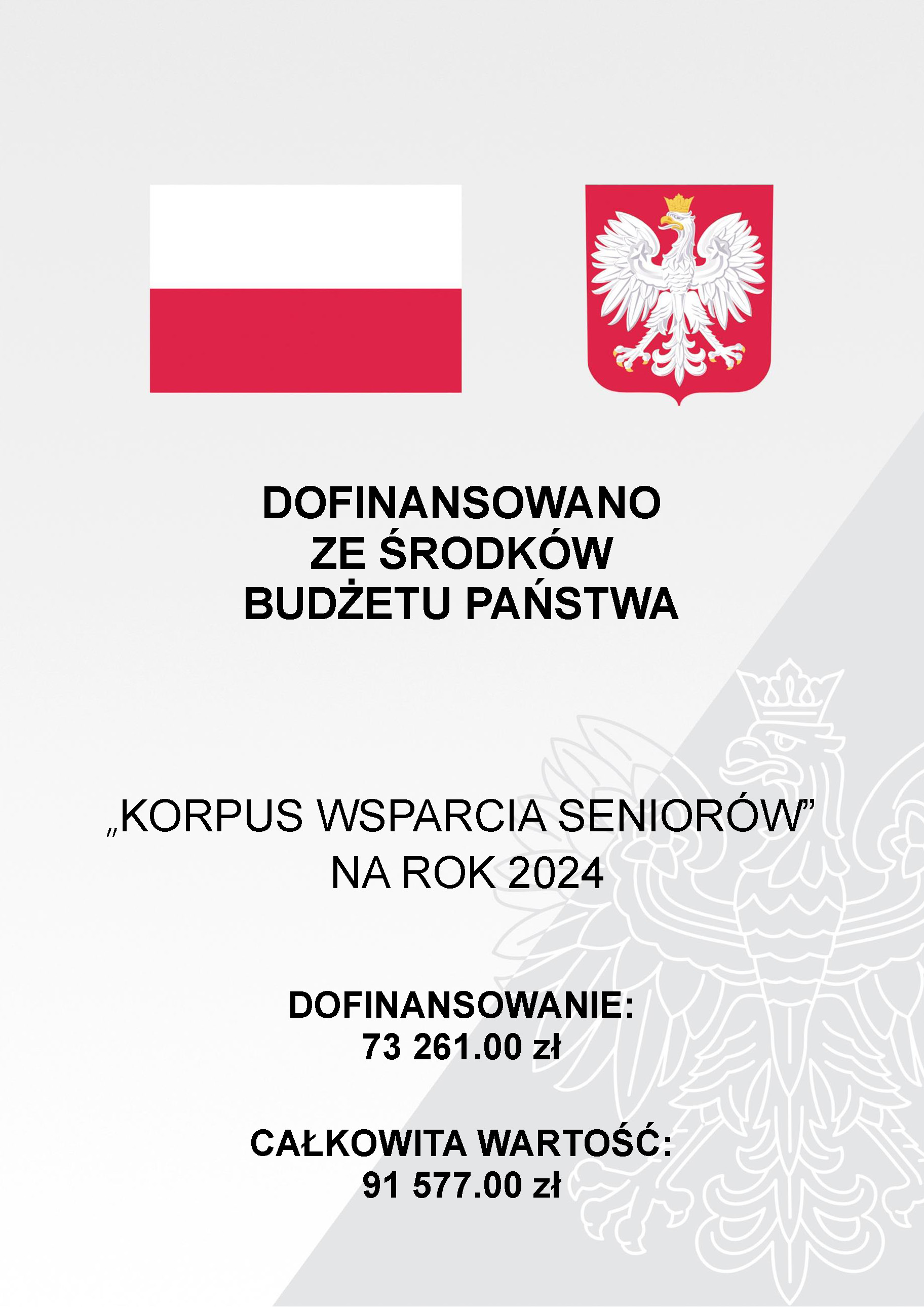 Program &quot;KORPUS WSPARCIA SENIORÓW&quot; na rok 2024