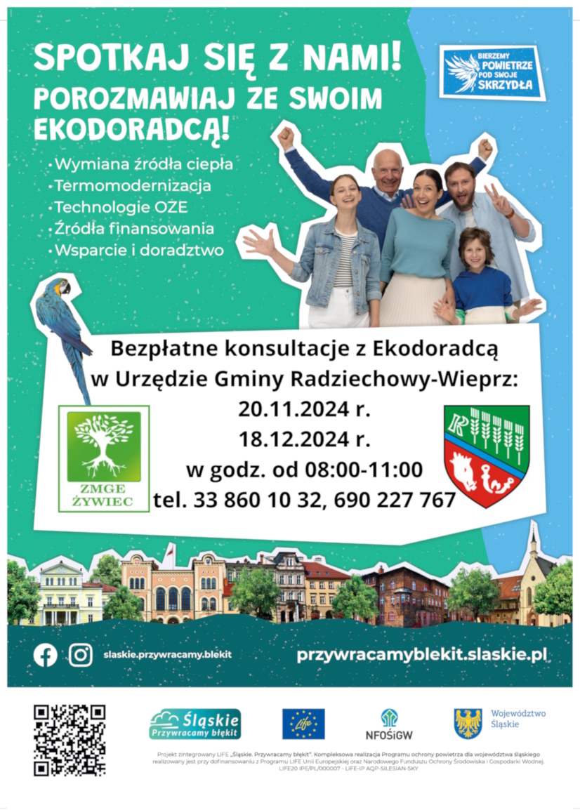 Bezpłatne konsultacje z Ekodoradcą w Gminie Radziechowy-Wieprz